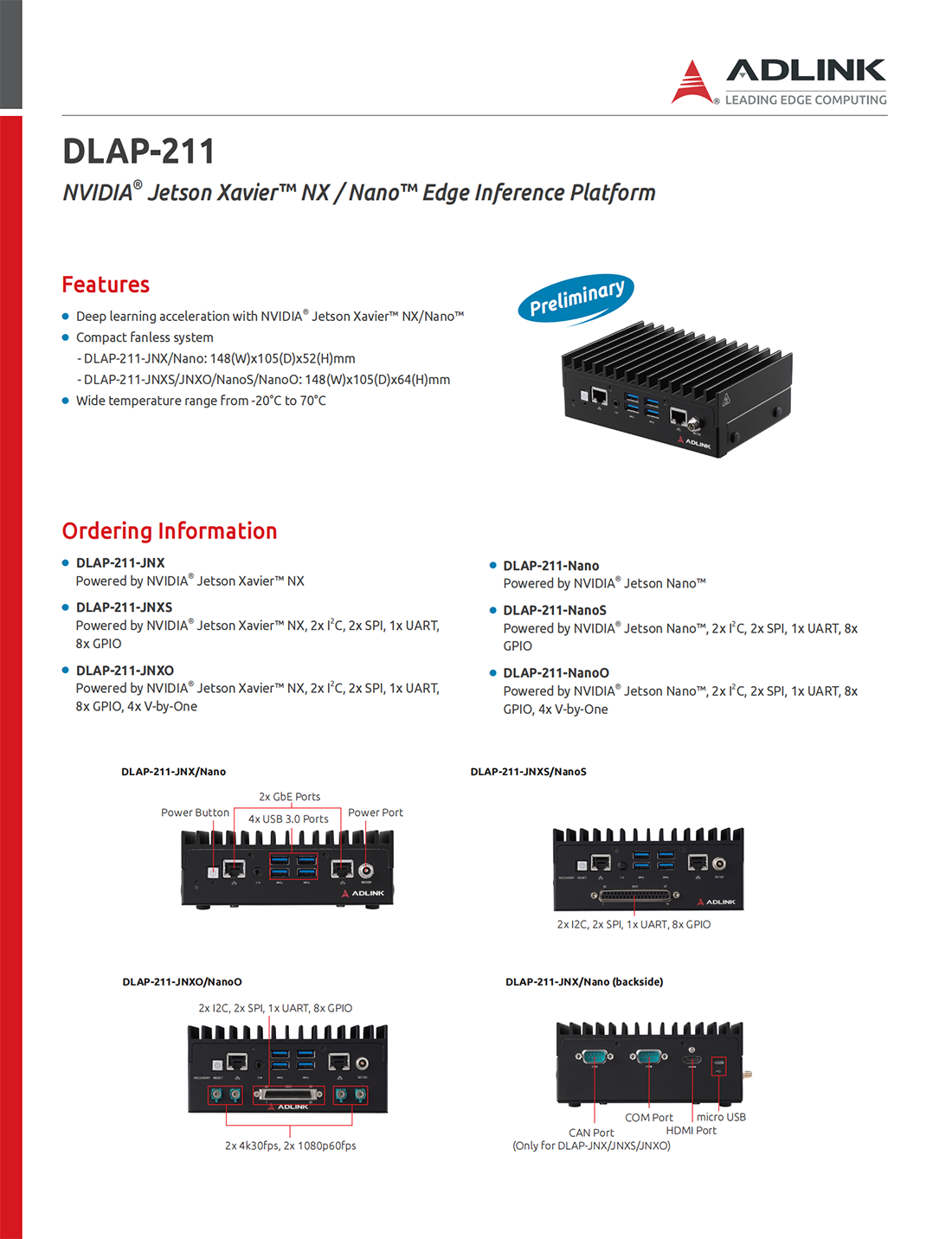 DLA-211-1 凌華DLAP-211邊緣計算盒